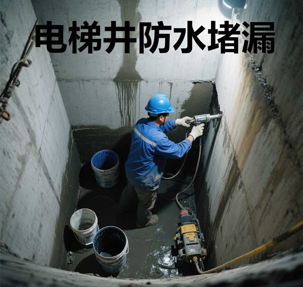 电梯井防水堵漏，上海黄浦区专业电梯井漏水维修公司